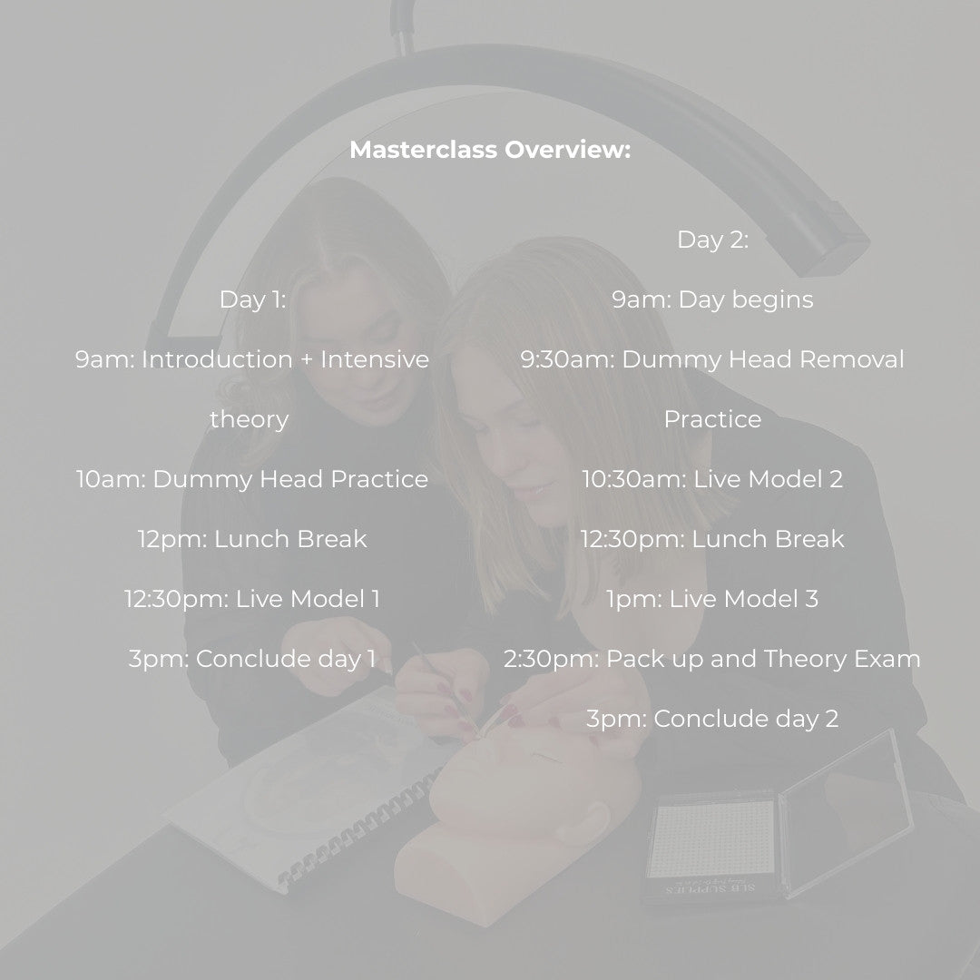 In person Eyelash Extension Masterclass